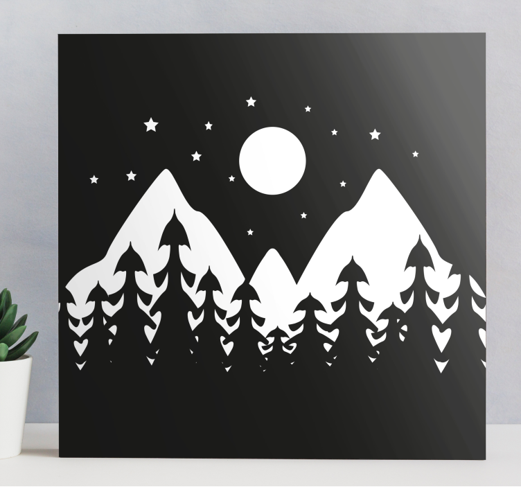 Landscape canvas mountain forest view - TenStickers