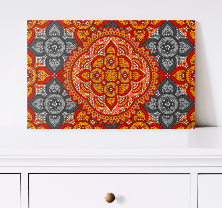Mandala canvas intricate floral design - TenStickers