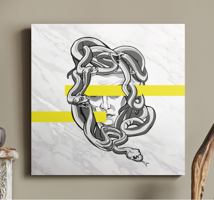 Medusa Head Design Ornamental canvas print - TenStickers