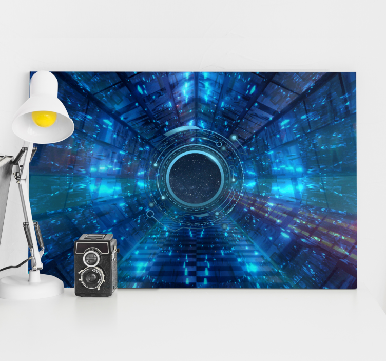 Modern canvas art futuristic tunnel perspective - TenStickers