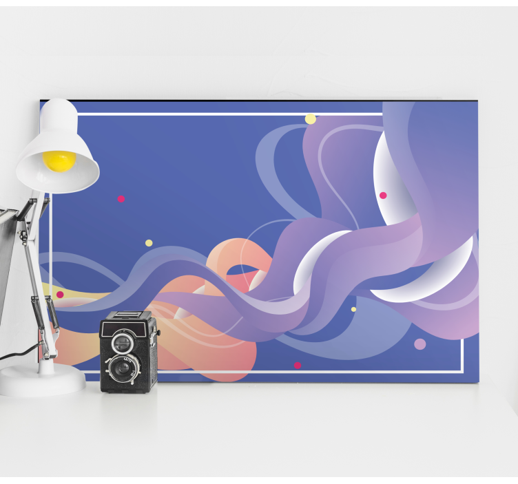 Modern waves gradient  canvas art prints - TenStickers