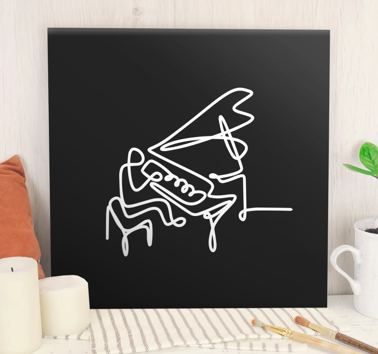 Music canvas art abstract piano melody art - TenStickers