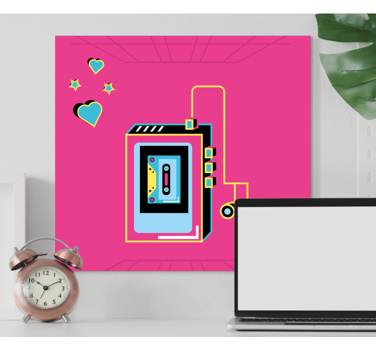 Music canvas art retro cassette affection - TenStickers