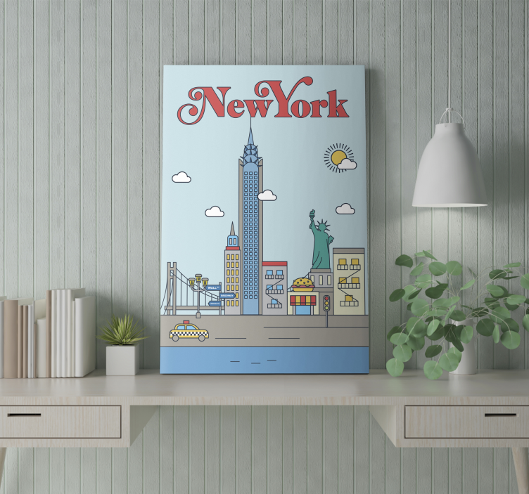 New York cityscape wall art canvas - TenStickers