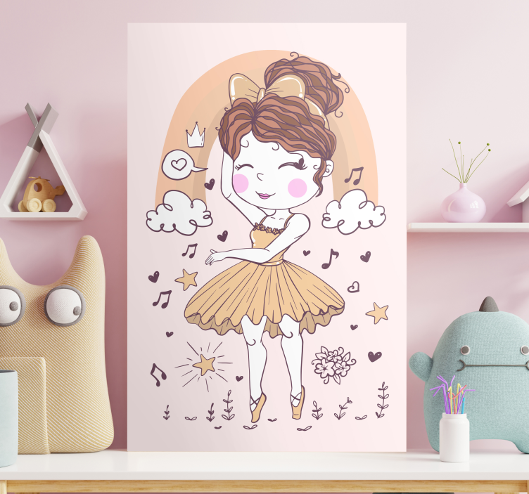 Nursery canvas ballet dancer joy - TenStickers