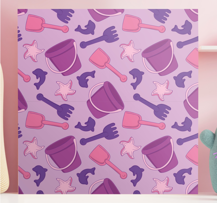 Nursery canvas beach toys design - TenStickers