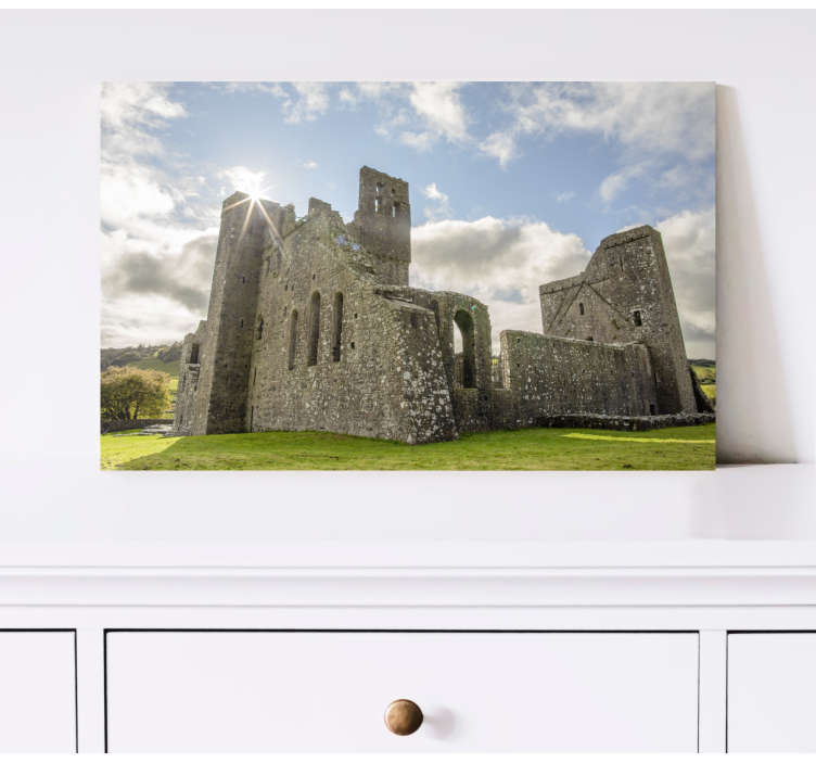 Old church ruins  landscape canvas - TenStickers