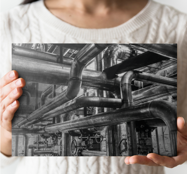 Ornamental canvas print industrial pipe design - TenStickers