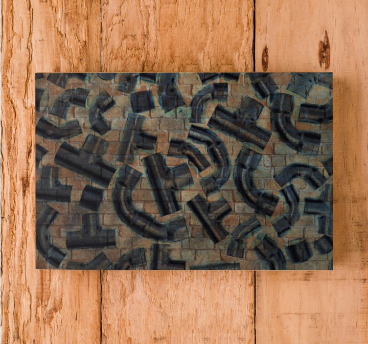 Ornamental canvas print of abstract pipe designs - TenStickers