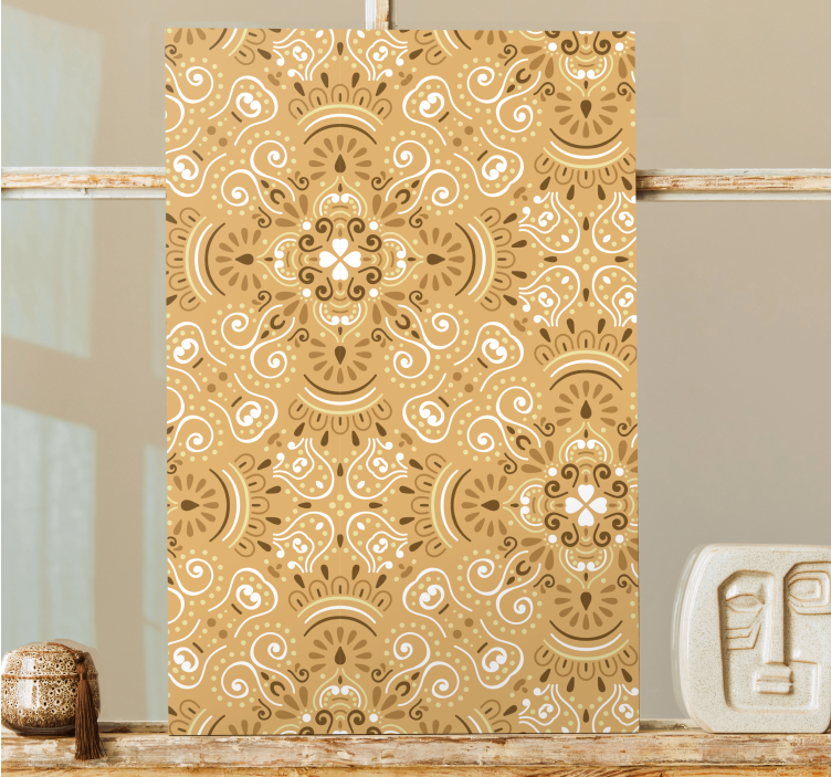 Ornamental canvas print with detailed natural design - TenStickers