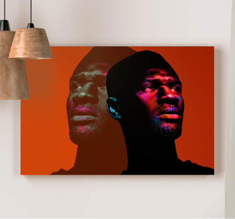 People colored fluorescent powder wall prints - TenStickers