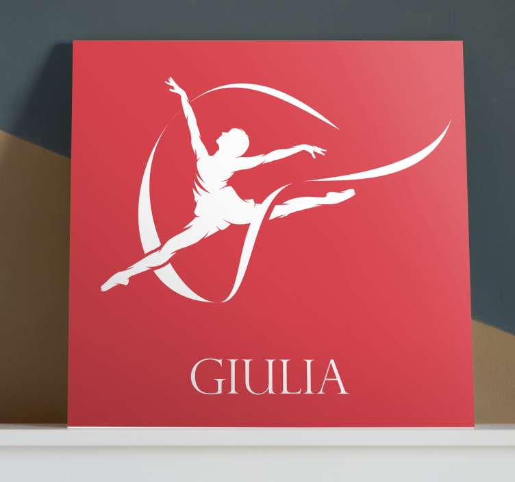 Personalised gymnast silhouette  canvas - TenStickers