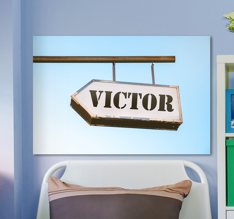 Personalised name sign  canvas - TenStickers