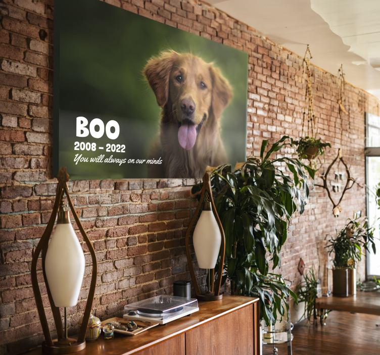 Pet epitaph living room canvas wall art - TenStickers