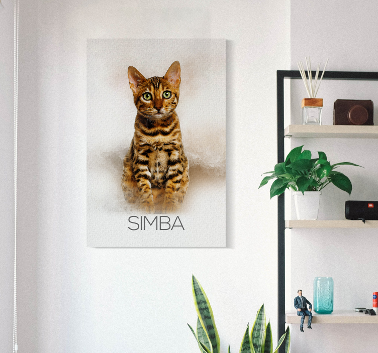 Pet portrait customized canvas print - TenStickers
