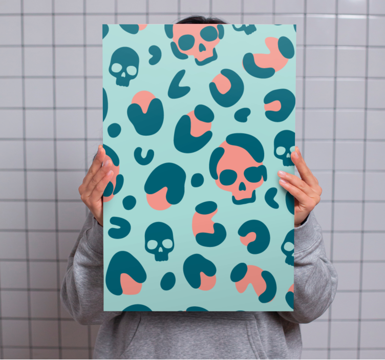 Quote canvas with skull pattern design - TenStickers