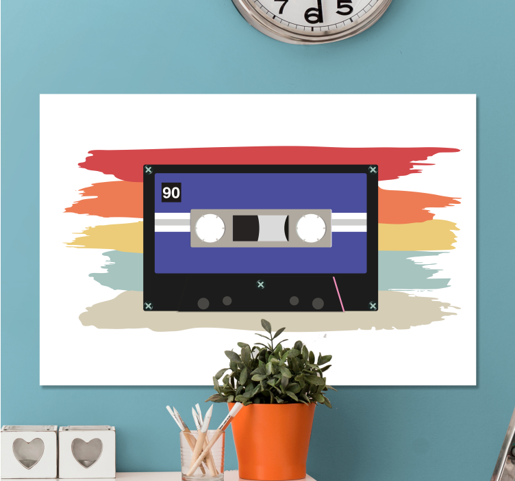 Retro Vintage Cassette tape retro canvas - TenStickers