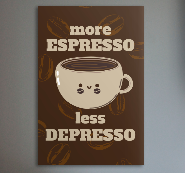 Rustic canvas wall art coffee is a hug in a mug - TenStickers
