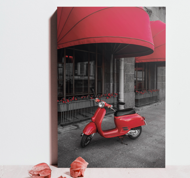 Selective Color Scooter canvas print - TenStickers