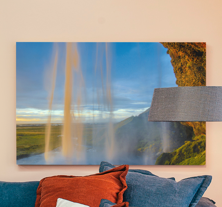 Seljalandsfoss Waterfall landscape canvas - TenStickers