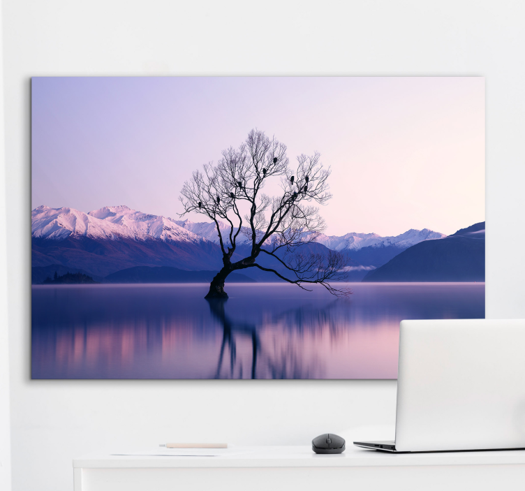 silence in the mountain landscape canvas - TenStickers