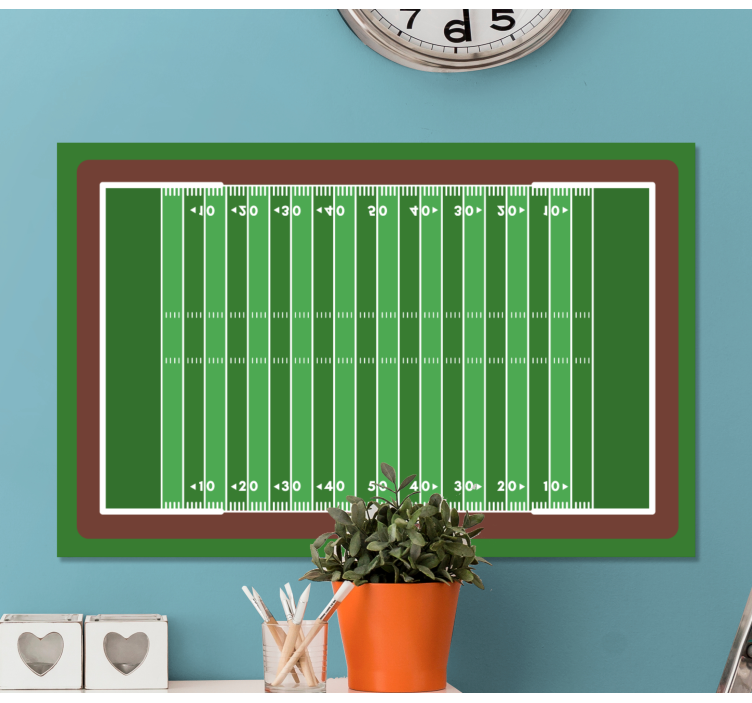 Simple american football field home canvas - TenStickers