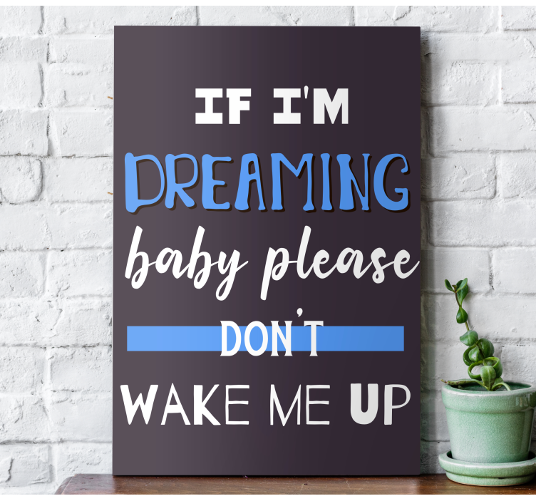 Song Lyrics dreaming Music canvas art - TenStickers