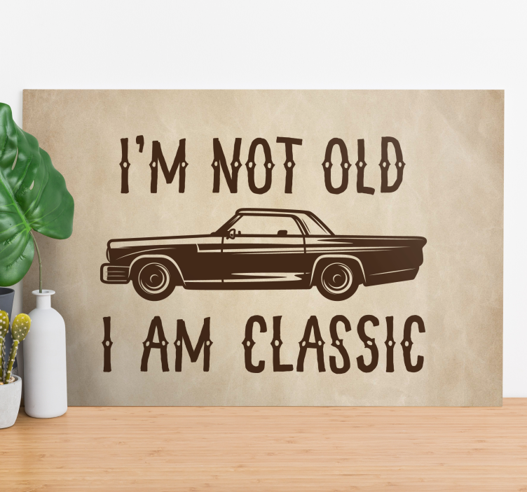 Sports canvas art classic car wisdom - TenStickers