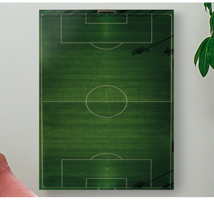 Sports canvas art soccer field overview - TenStickers