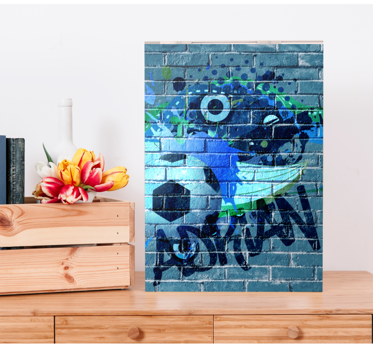 Sports canvas art soccer graffiti artwork - TenStickers