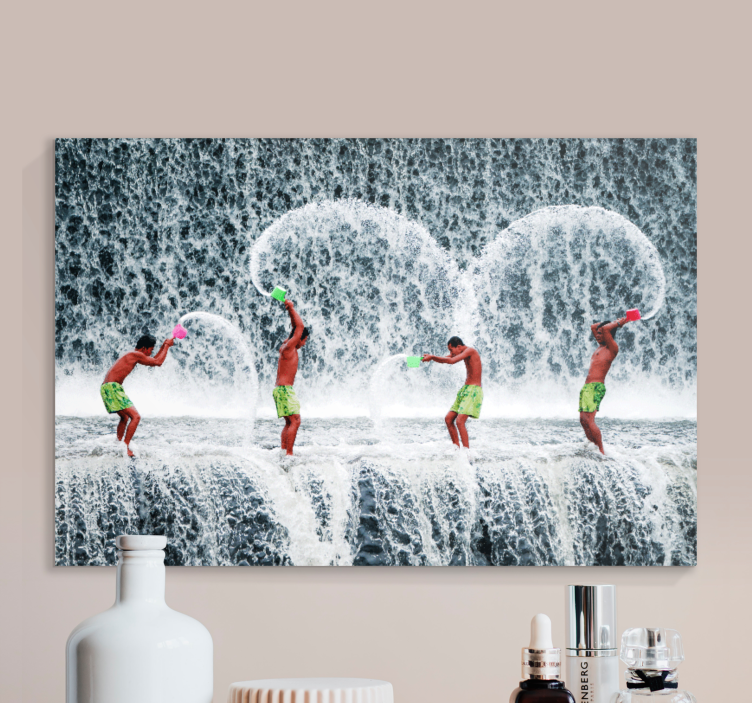 Sports canvas art water splash championships - TenStickers