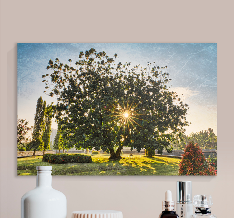 Sunny summer green park landscape canvas - TenStickers
