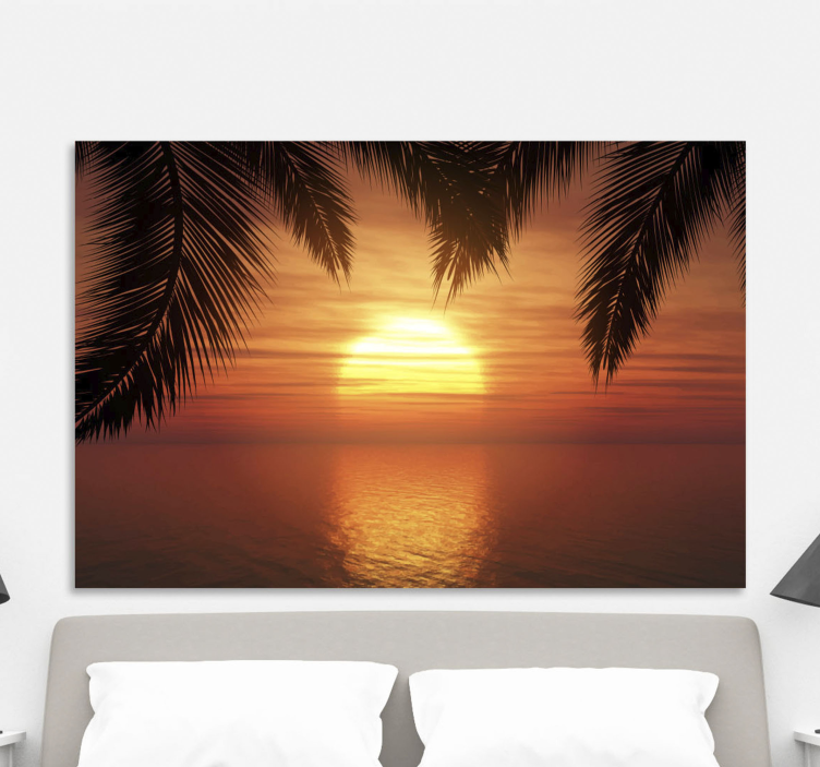 Sunset headboard canvas prints - TenStickers