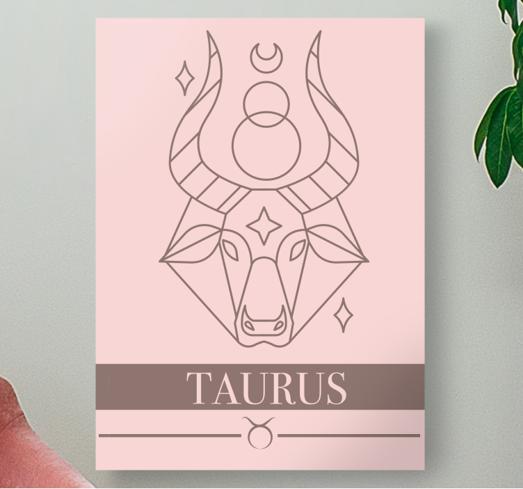Superhero canvas art taurus symbol design - TenStickers