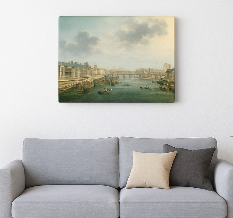 The Seine downstream sports canvas art - TenStickers