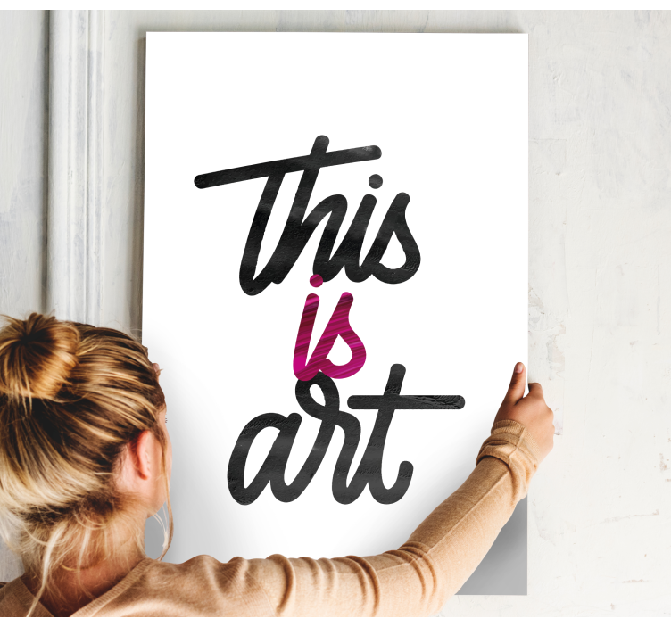 This is art pink and black colours canvas art - TenStickers