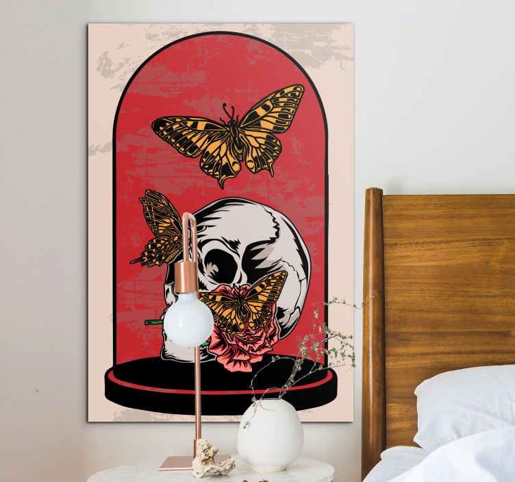 Time flies butterfly butterfly canvas wall art - TenStickers