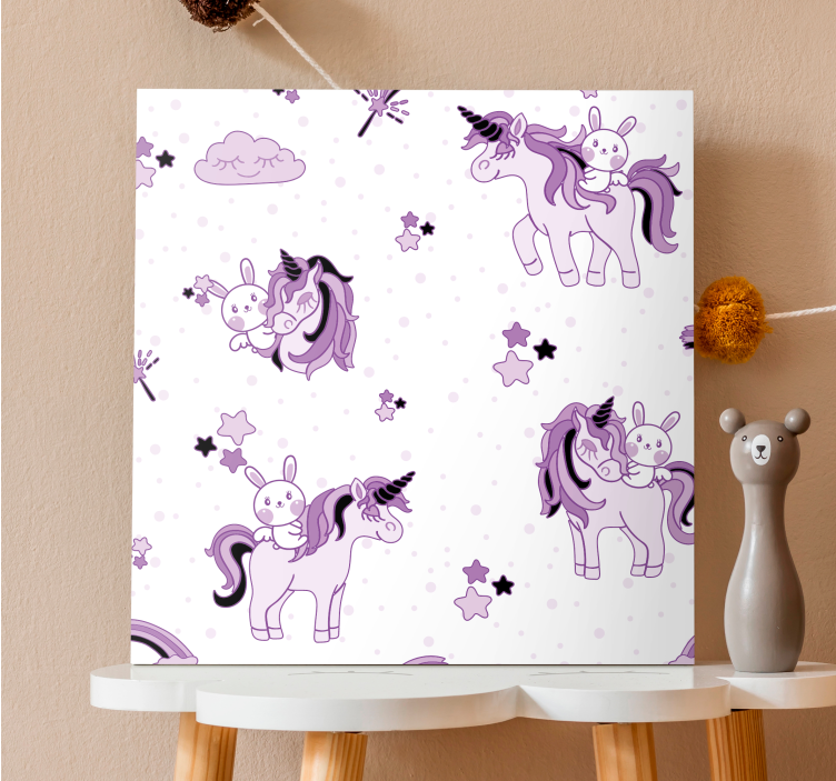 Unicorn pictures framed cute unicorn journey - TenStickers