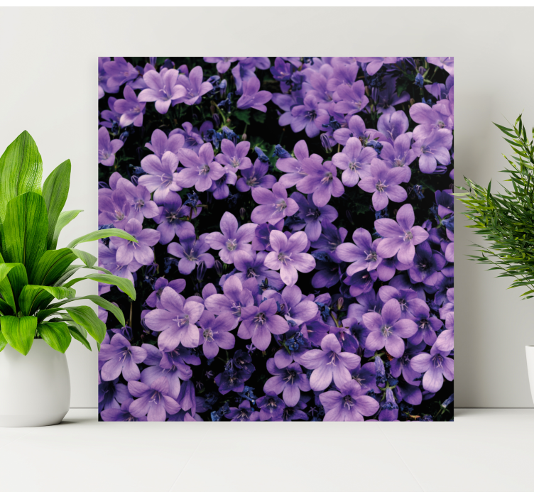Vague purple flowers flower canvas - TenStickers