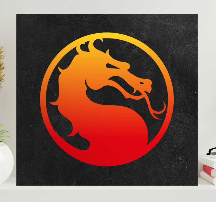 Video game canvas art mortal kombat dragon artwork - TenStickers