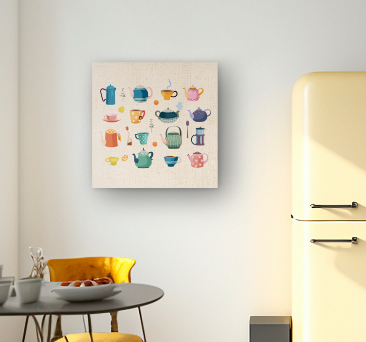 Vintage kitchen tea retro canvas art - TenStickers
