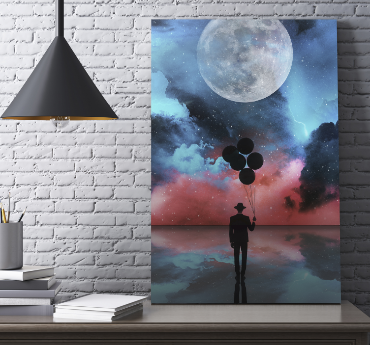 Vintage loneliness collage retro canvas art - TenStickers