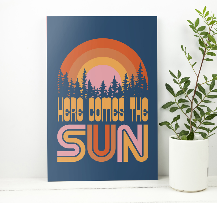 Vintage Sun Music canvas art - TenStickers