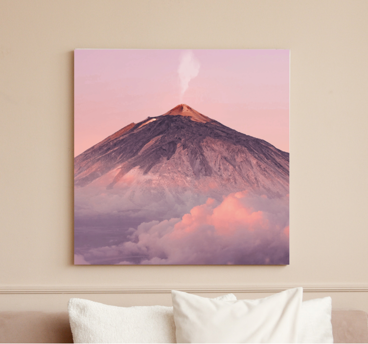 Volcano peak aesthetic landscape canvas - TenStickers