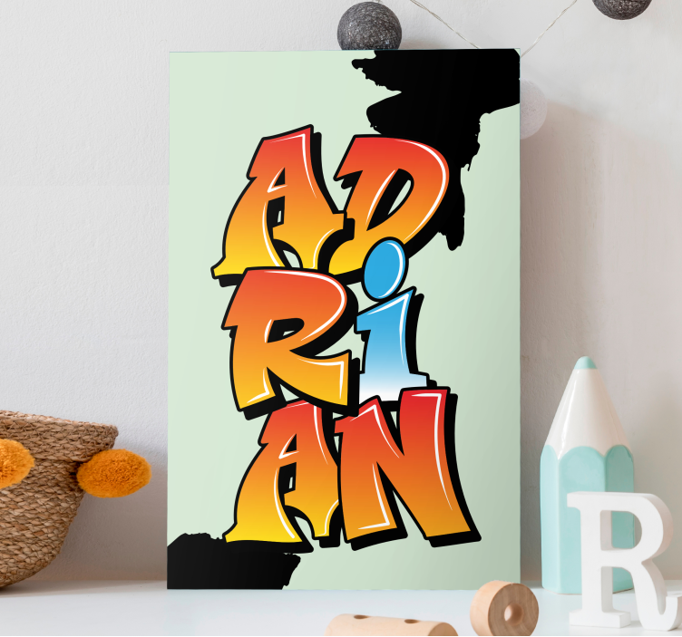 Your name's graffiti letter personalised canvas - TenStickers