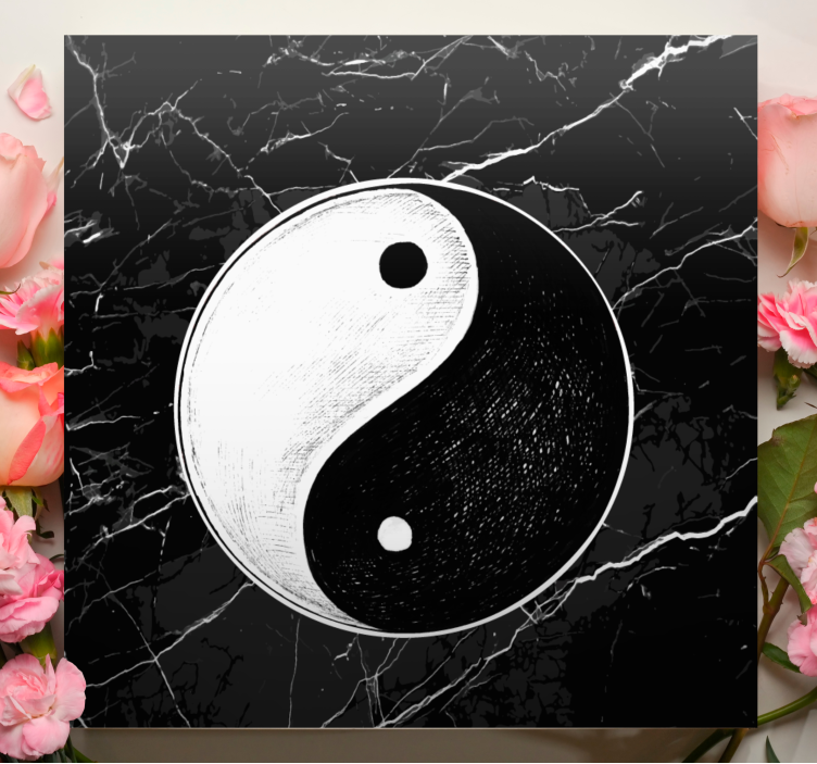 Zen canvas art yin yang emblem - TenStickers
