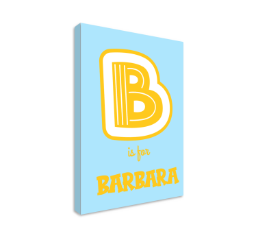 Initial and name alphabet customisable canvas prints - TenStickers