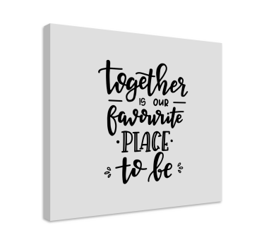 Together inspirational canvas print - TenStickers