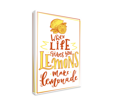 Lemon sketch quote fruit canvas art - TenStickers
