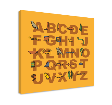 egyptian alphabet Letter Canvas wall art - TenStickers